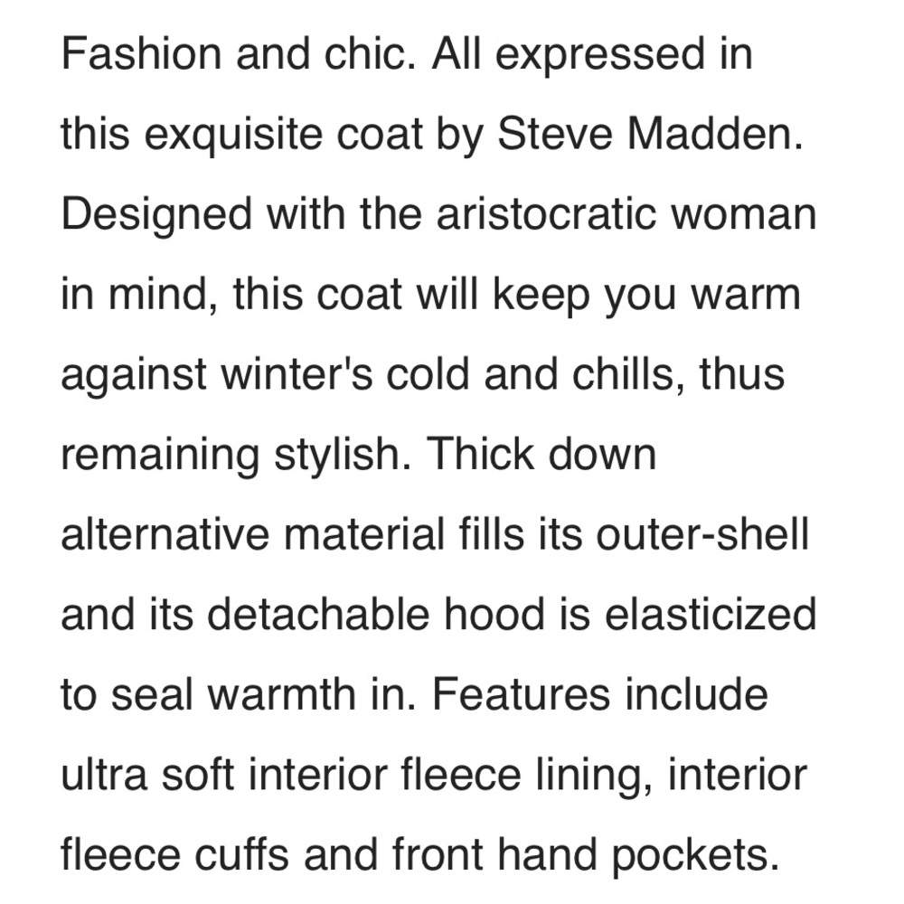 Steve Madden | NWT| Chevron Quilted Puffer Coat - Picture 15 of 15